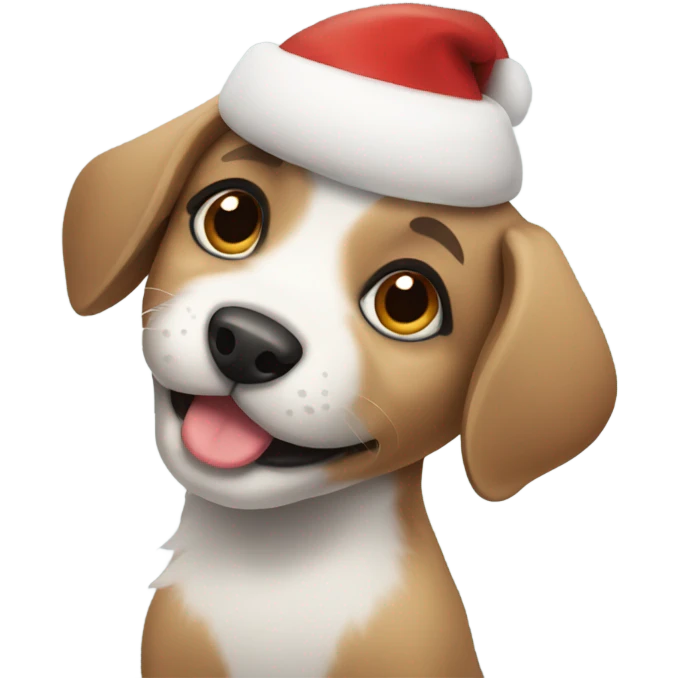 Christmas puppy emoji