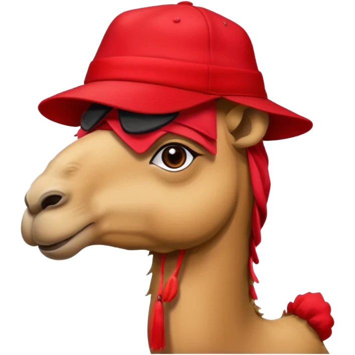 Camel with a MAGA hat emoji