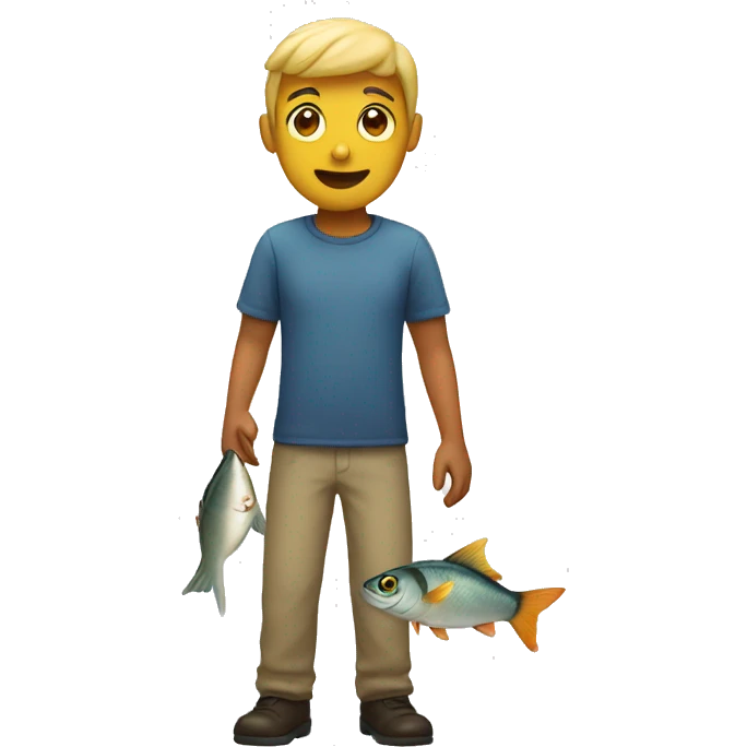 human with fish emoji