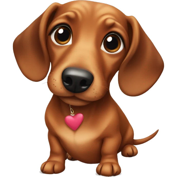 Dachshund in love emoji