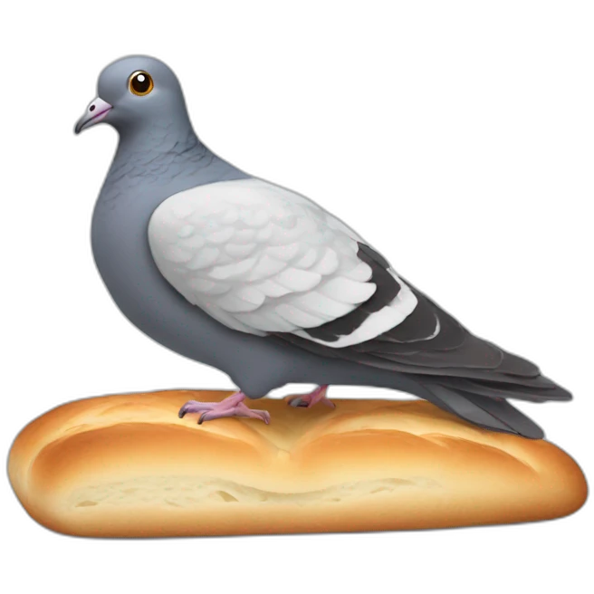 informal pigeon bread emoji