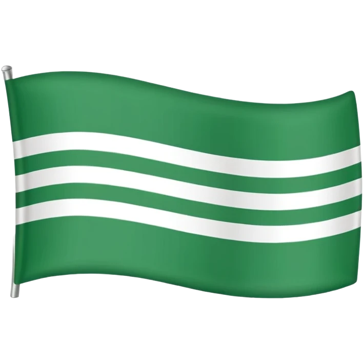 Bandera Andalucía  franja verde, blanca y verde horizontales emoji