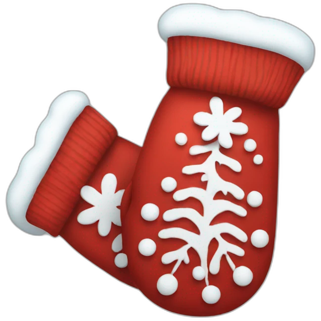 Christmas gloves emoji