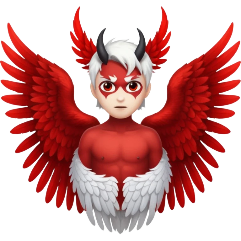 Biblically accurate Angel seraphim make a devil remove wings emoji