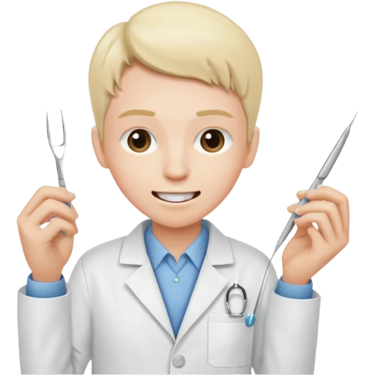 Tooth extracted holded by tweezer out of pocket  emoji