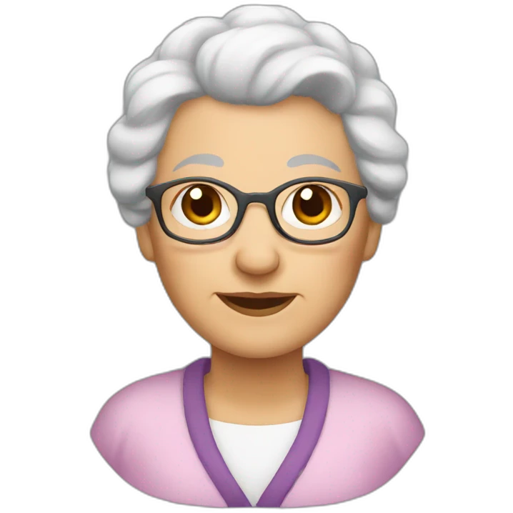 balding grandma emoji
