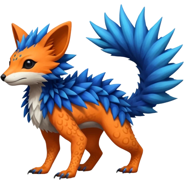 Rare realistic exotic edgy epic pretty beautiful handsome gorgeous aesthetic colorful vibrant Vernid-Trico-species-Fakemon-creature by LiLaiRa, 4 legs, 1 tail, random markings, (full body) emoji