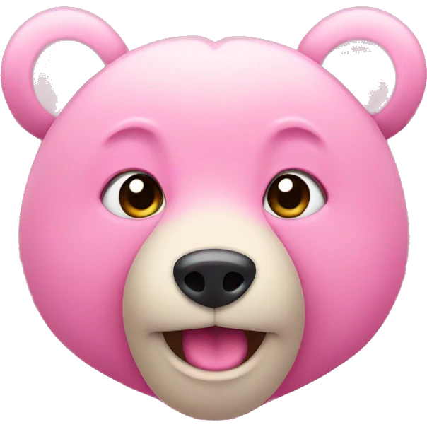 Bear with pink heart emoji
