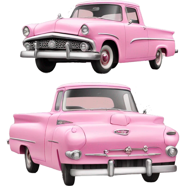 Pink 1950s ford emoji