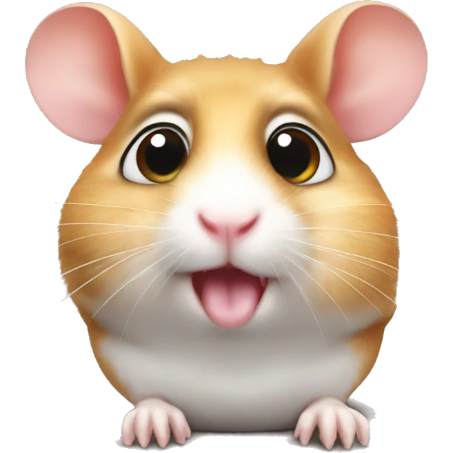 hamster big eyes eating emoji