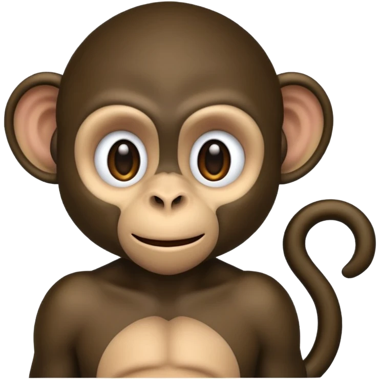 black monkey with human emoji