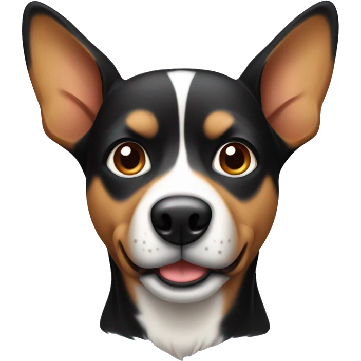 black and tan dog with pointy ears emoji