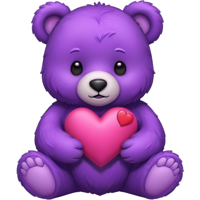 bear holding heart but it’s purple tinted emoji