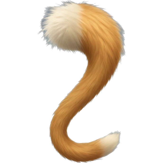 Hairy tail with a handle  emoji