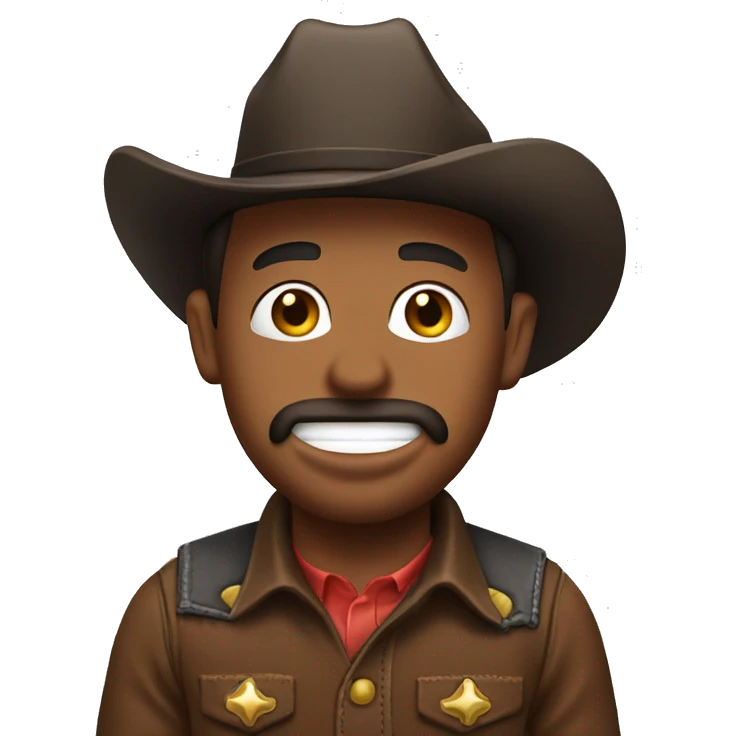 Cowboy with chewing tobacco  emoji