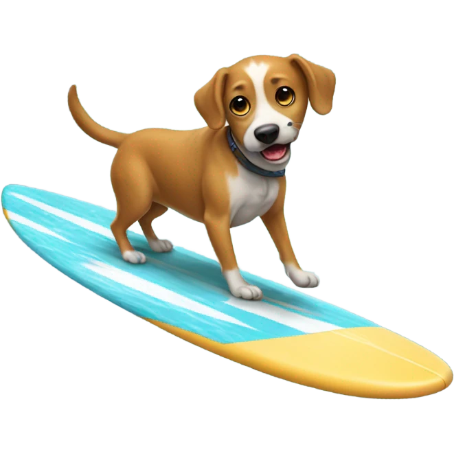 Dog surfing emoji