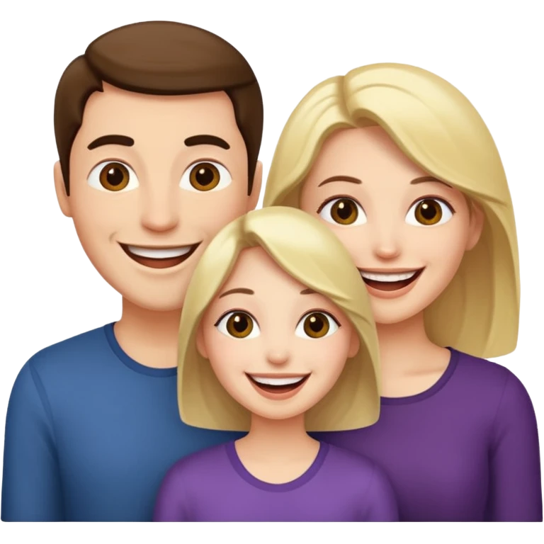 Two bling women and a man threesome emoji
