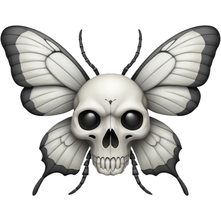 Skull moth emoji