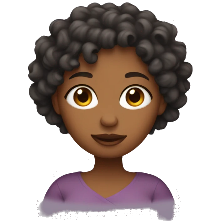 Pregnant curly woman emoji