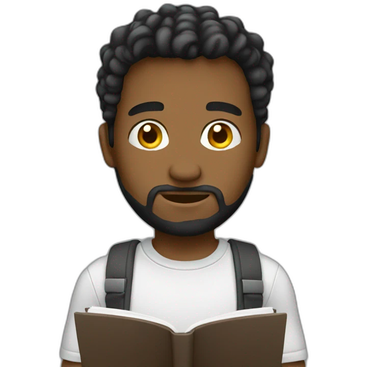 Homem usando notebook emoji