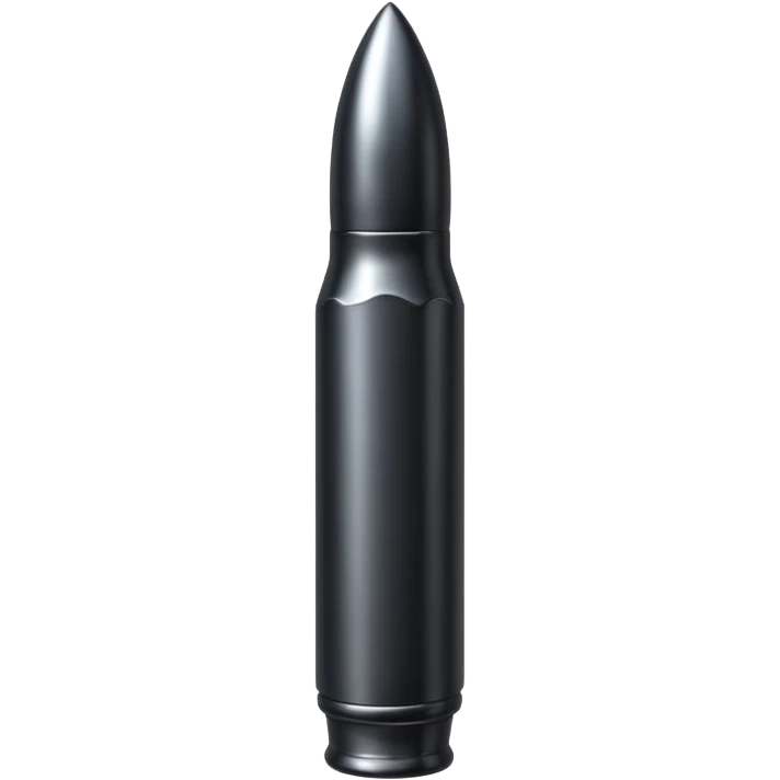 black very long bullet metallic 50 emoji