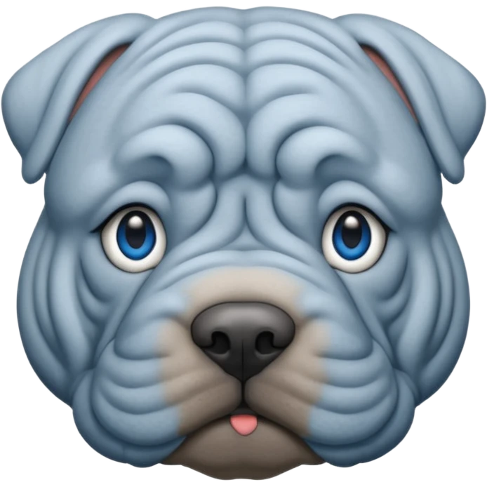 Grey blue shar pei blue eyes emoji