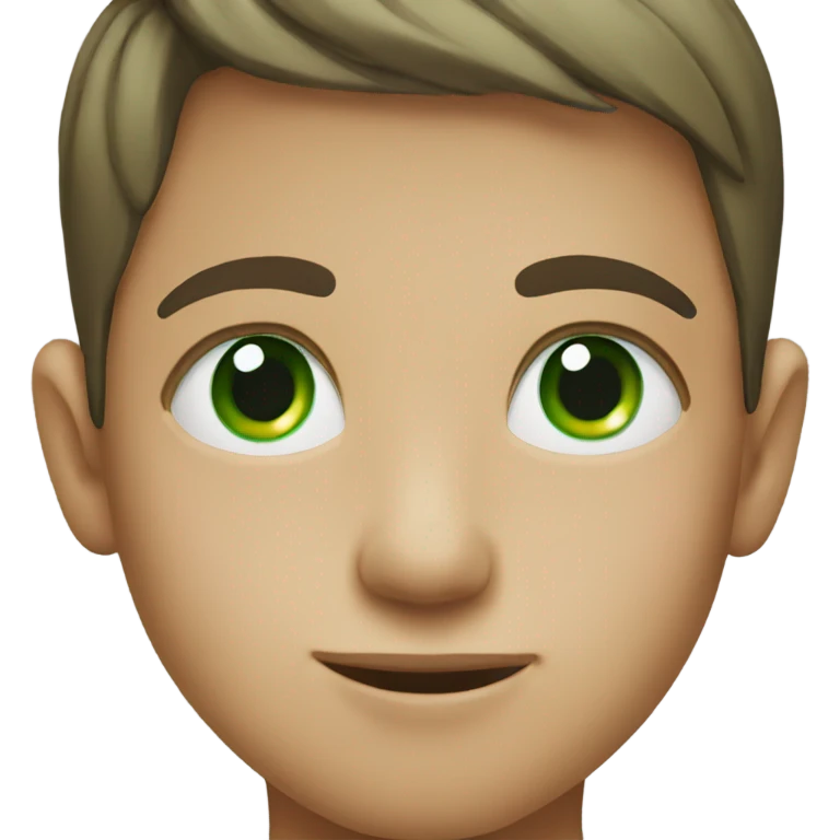 boy with green eyes portrait emoji