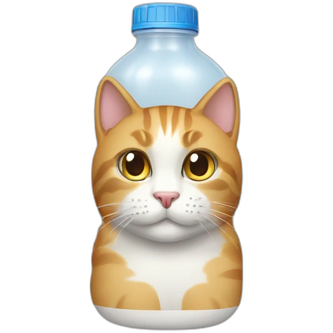 Cat drink water bottle emoji