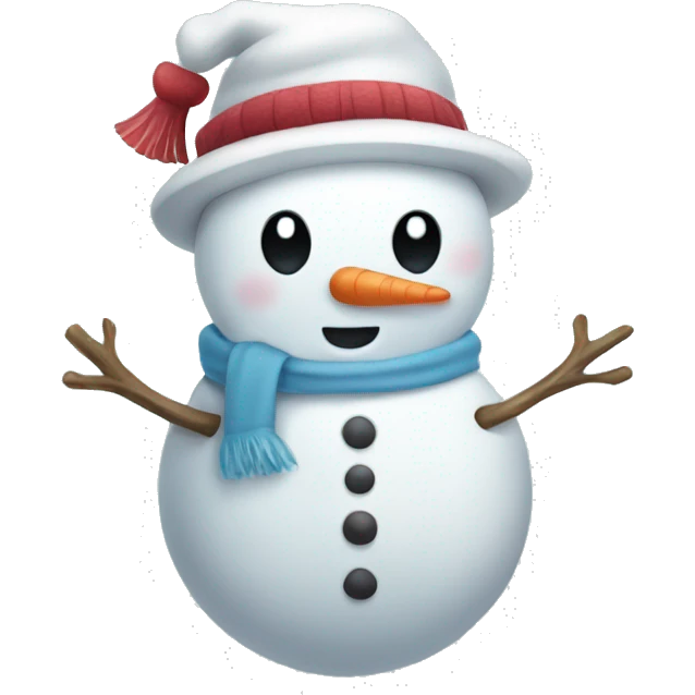 cute snowman emoji