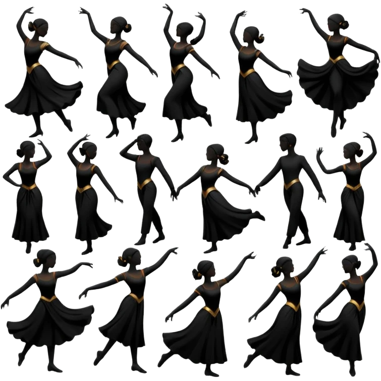 Shadow Dancers give only shadow dancing and i need 5 different  emoji
