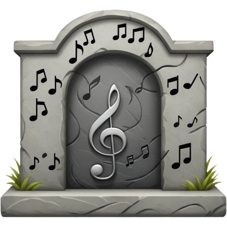 grave with music noteS emoji