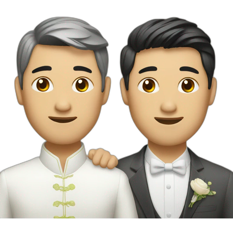 Two Married Chinese gay men emoji