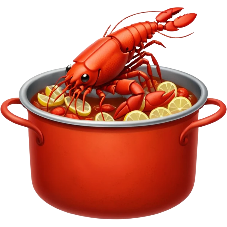 a lot of crayfish in the pot emoji