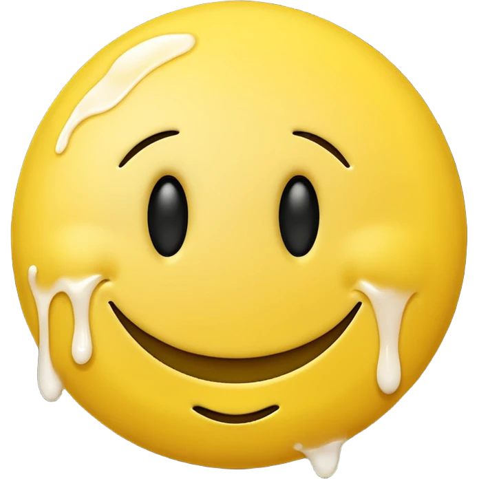 Smiley face with cum all over it emoji