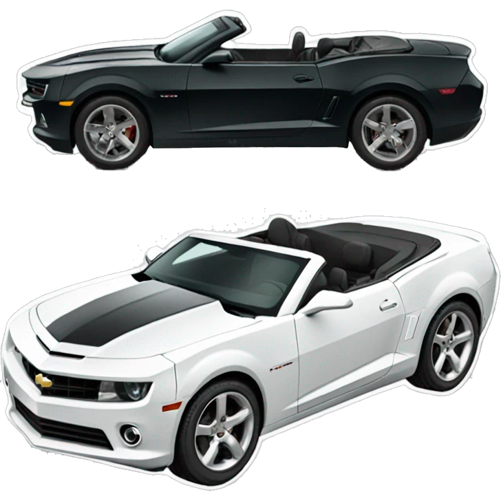 A white convertible Camaro  emoji