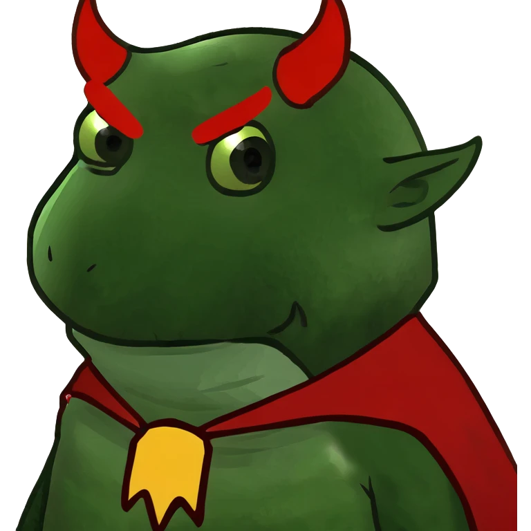 Trump with devil horns emoji