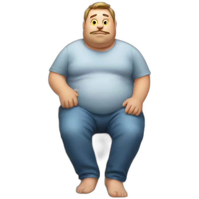 Fat guy on toilets emoji