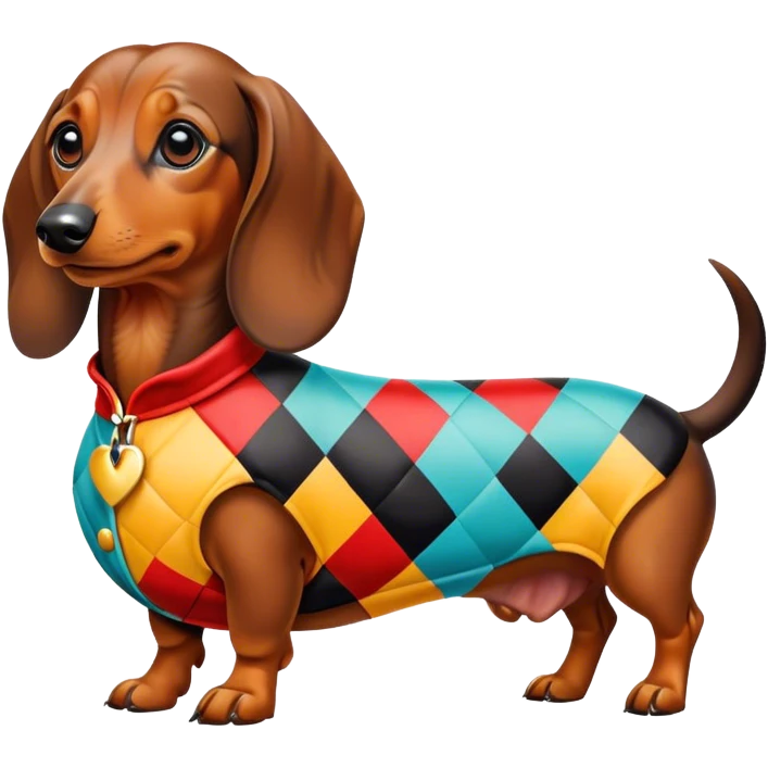 Dachshund arlequín emoji