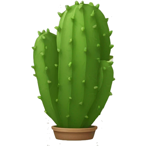 single flat Nopal without pot emoji
