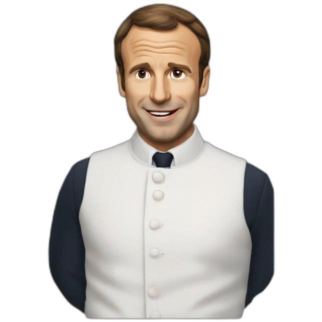 Macron énervé qui tire la langue emoji
