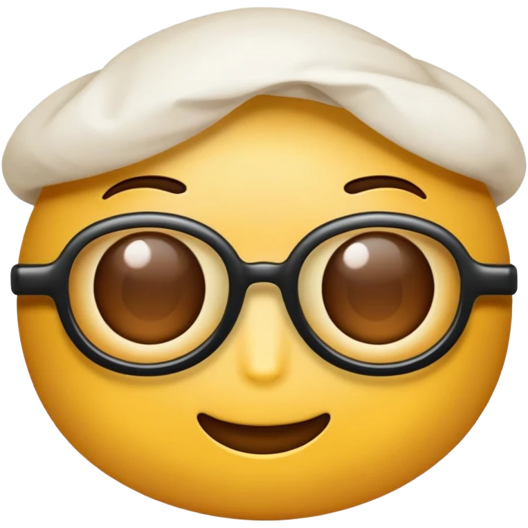 Усы на чашке кофе в очках emoji