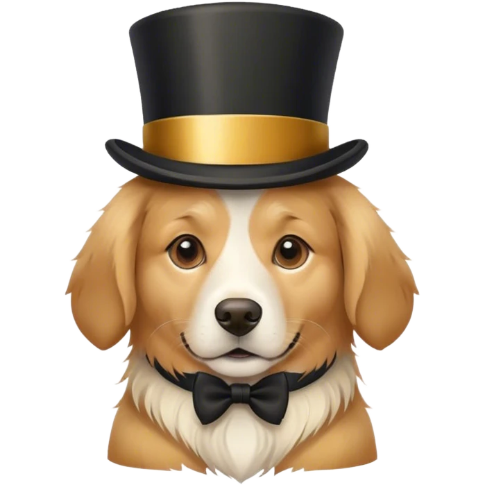 dog wearing a top hat  emoji