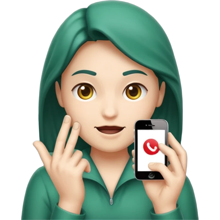 Crea un icono de iPhone WhatsApp que sea haciendo el gesto de meter la nariz por los dedos mientras los dedos hacen un círculo. Así: 👌🏻 emoji