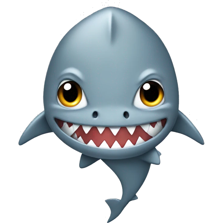 shark wearing a hoodie holding up middle finger with a side eye look emoji
