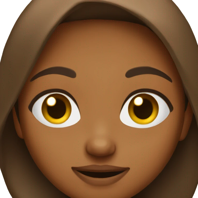 Brown-skinned girl saying what  emoji