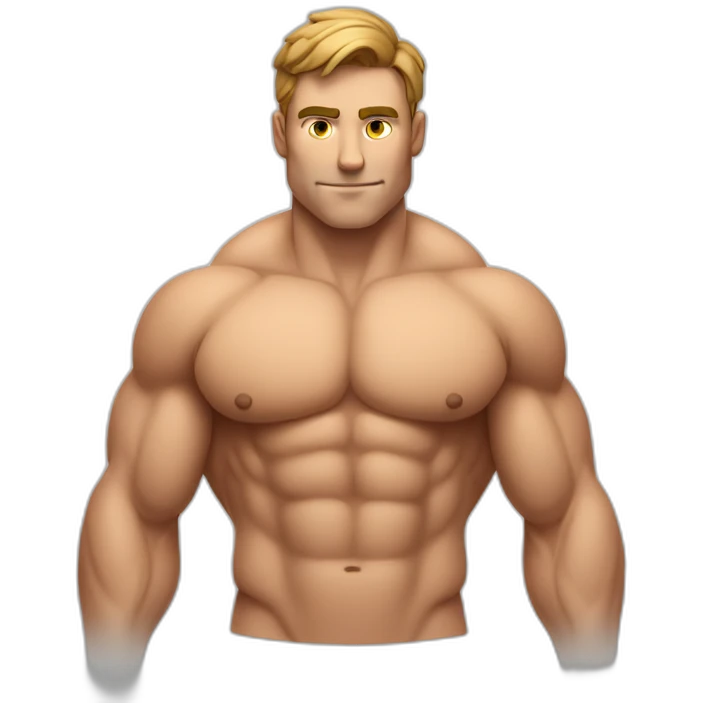 Homme musclé avec des gros pectoraux  emoji