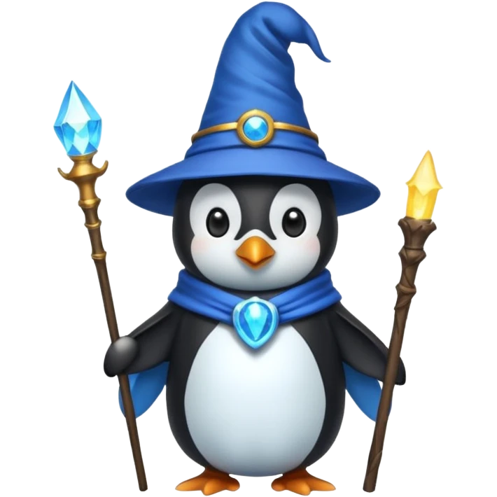 Penguin Wizard emoji