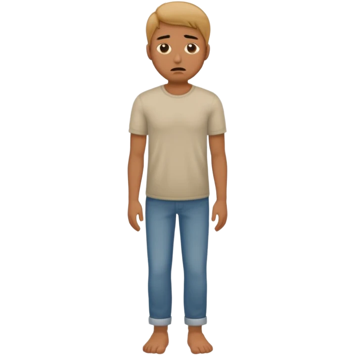 The sad man full body detalizated emoji
