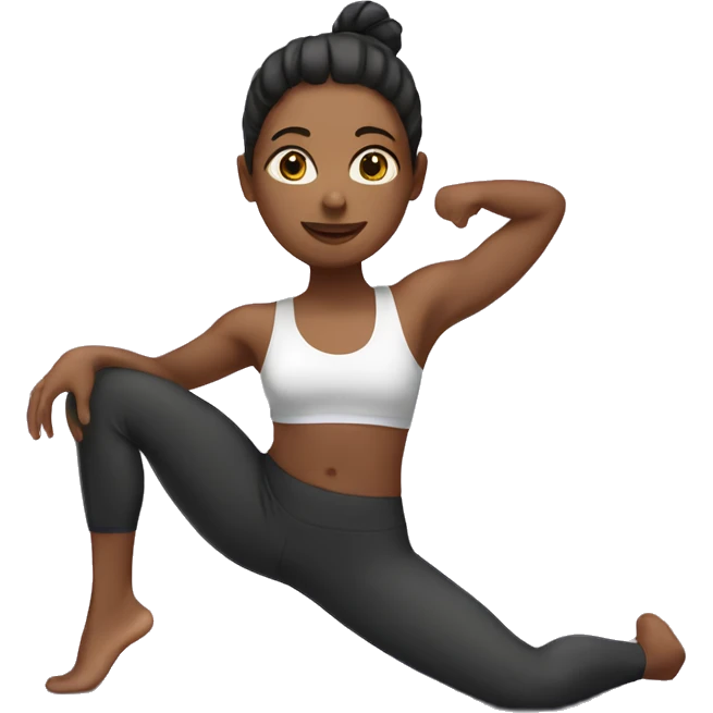 Girl doing pilates emoji