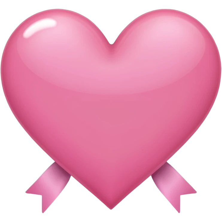 A pink heart design by pink ribon emoji